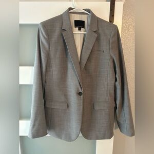 Banana Republic Gray Tailored Blazer Women’s 12 Single Button Career Office Work